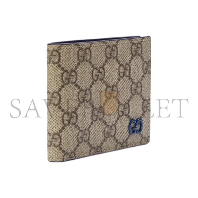 GUCCI BLUE INTERIOR GG BI-FOLD WALLET 768243 (21*9cm)